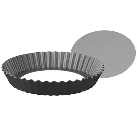 Forma Redonda Crespa com Fundo Removível para Bolo e Torta E Revestimento Interno Antiaderente Brasi - Grafite / 24 Cm - Tramontina Menor preço em Forma Redonda Crespa com Fundo Removível para Bolo e Torta E Revestimento Interno Antiaderente Brasi - Grafite / 24 Cm - Tramontina