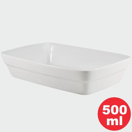Forma Retangular 17 Porcelana Branca 17cm 18x11,5cm 500ml Linha Calorama. Pode ser usado em microondas e Lava-Louça - Schmidt é boa?