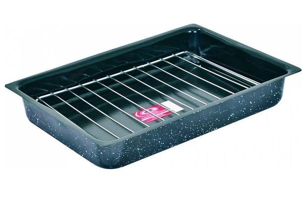 Forma Retangular Média com Grill em Aço Esmaltados Assadeira Menor preço em Forma Retangular Média com Grill em Aço Esmaltados Assadeira