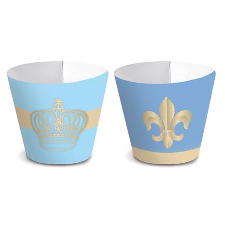Forminha Wrapper para Cupcake Reinado Menino 36 unidades Cromus - Festabox Menor preço em Forminha Wrapper para Cupcake Reinado Menino 36 unidades Cromus - Festabox