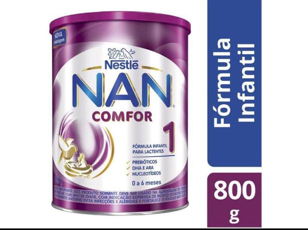 Fórmula infantil Nestlé 800g Leite NAN Nº1 Comfor Menor preço em Fórmula infantil Nestlé 800g Leite NAN Nº1 Comfor
