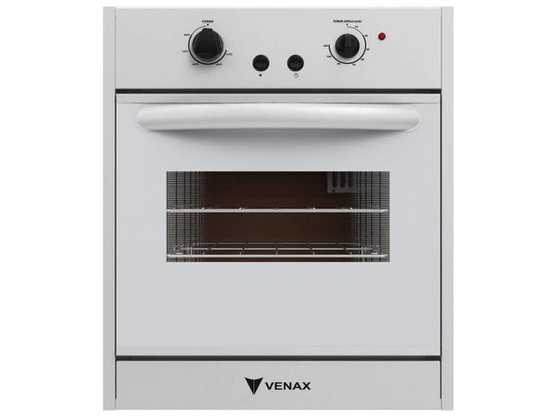 Forno a Gás de Embutir Venax Bianco 50L - com Grill Elétrico e Isolamento Total