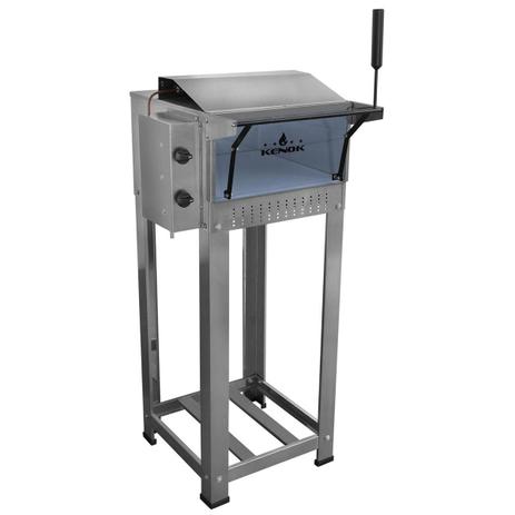 Forno a Gás Refratário com Grill Infravermelho Com Cavalete FGR/CC-471 Kenok Menor preço em Forno a Gás Refratário com Grill Infravermelho Com Cavalete FGR/CC-471 Kenok