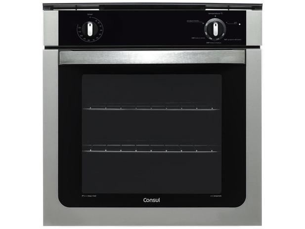 Forno de Embutir a Gás Consul COA84BR 84 Litros Prata 220V Menor preço em Forno de Embutir a Gás Consul COA84BR 84 Litros Prata 220V