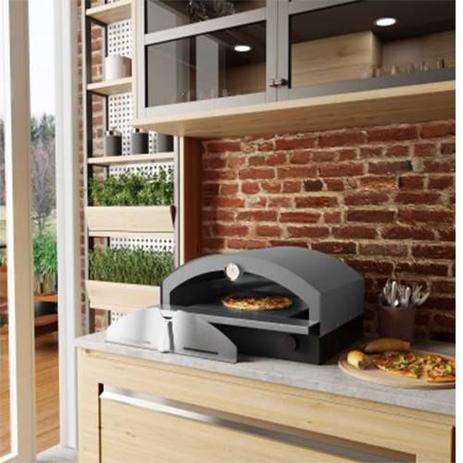 Forno de pizza à gás portátil médio cinza - Metávila Menor preço em Forno de pizza à gás portátil médio cinza - Metávila