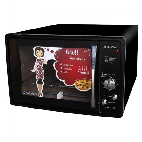 Forno Elétrico 45L Du Chef Safanelli 127V Preto Menor preço em Forno Elétrico 45L Du Chef Safanelli 127V Preto