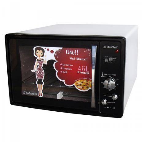 Forno Elétrico 45L Du Chef Safanelli 220V Branco Menor preço em Forno Elétrico 45L Du Chef Safanelli 220V Branco