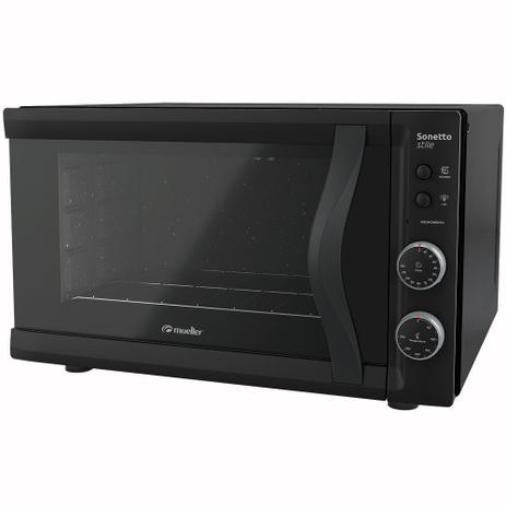 FORNO ELéTRICO DE BANCADA 127V 44 LITROS SONETTO STILE PRETO - MUELLER - Mueller Fogões S/A Menor preço em FORNO ELéTRICO DE BANCADA 127V 44 LITROS SONETTO STILE PRETO - MUELLER - Mueller Fogões S/A