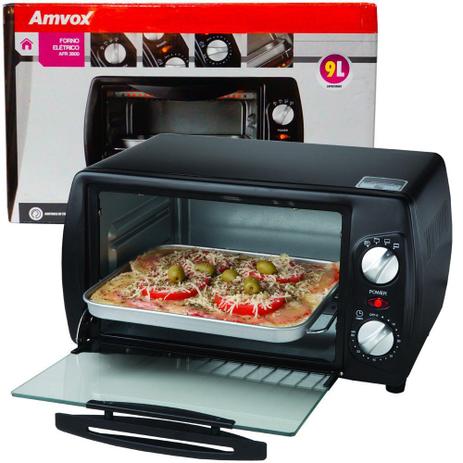 Forno Elétrico de Bancada 9 Litros 110V 1000W Multifunção Timer Alarme Amvox AFR 3800 Preto é boa?