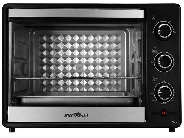 Forno Elétrico de Bancada Britânia com Dourador - 40L Preto BFE45PI - Magazine Cbeneficio