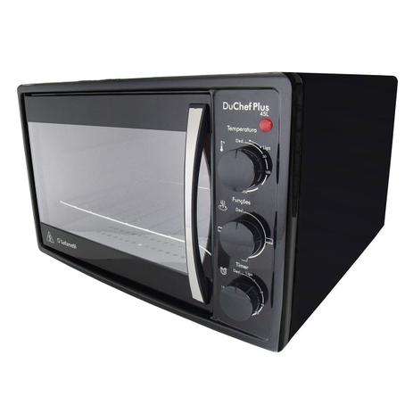 Forno Elétrico Du Chef Plus 45 Litros 1750W Preto Safanelli Menor preço em Forno Elétrico Du Chef Plus 45 Litros 1750W Preto Safanelli