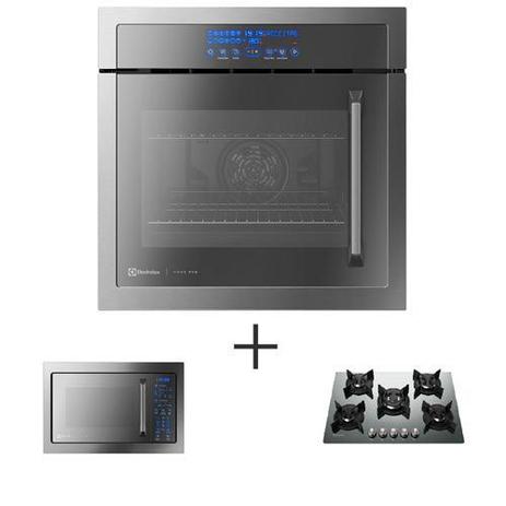 Menor preço em Forno Eletrico Electrolux 80L 220V OE9XT + Micro-ondas Electrolux 110V 34L MX43T + Cooktop a Gas Electrolux GC75U