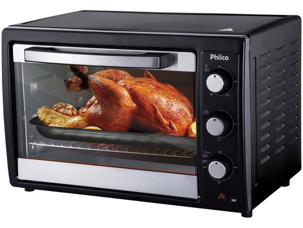 Forno Elétrico Philco Preto 38L com Timer - PFE38P Menor preço em Forno Elétrico Philco Preto 38L com Timer - PFE38P