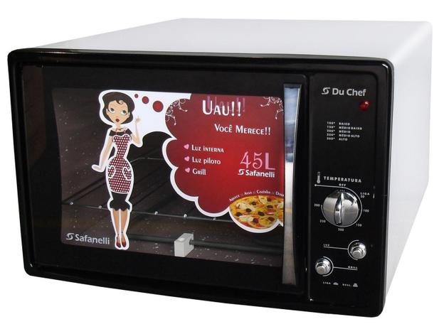 Forno Elétrico Safanelli Du Chef 45L - Grill Menor preço em Forno Elétrico Safanelli Du Chef 45L - Grill