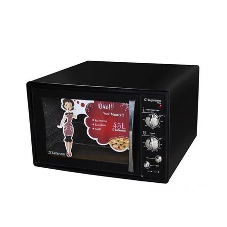 Forno Elétrico Safanelli Supremo Plus 45L Grill Preto FEB104 - FEB104 Menor preço em Forno Elétrico Safanelli Supremo Plus 45L Grill Preto FEB104 - FEB104