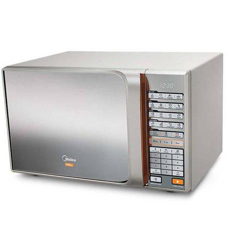 Forno Micro-Ondas Liva Grill 30L Prata/Espelhado MIDEA Menor preço em Forno Micro-Ondas Liva Grill 30L Prata/Espelhado MIDEA