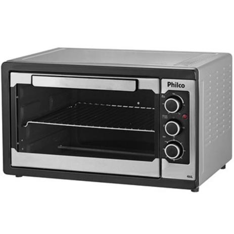Forno Philco Elétrico Aço Escovado/Preto 46 Litros - 220V Menor preço em Forno Philco Elétrico Aço Escovado/Preto 46 Litros - 220V