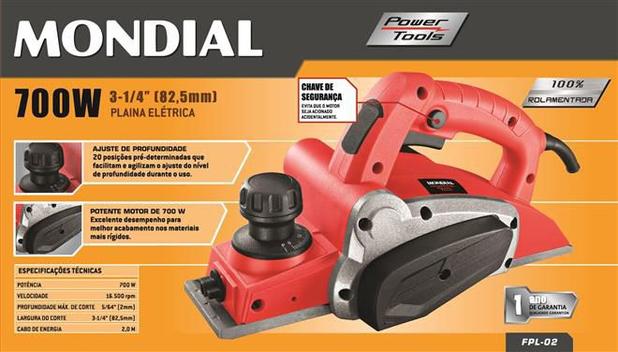 FPL-02 - Plaina Elétrica 700W - Mondial Menor preço em FPL-02 - Plaina Elétrica 700W - Mondial