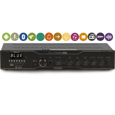 Menor preço em Frahm - Amplificador Com Bluetooth USB/SD/FM SLIM3500 APP