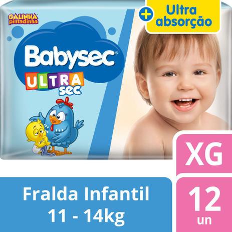 Fralda Babysec Ultrasec Galinha Pintadinha, Azul, XG, 12 unidades