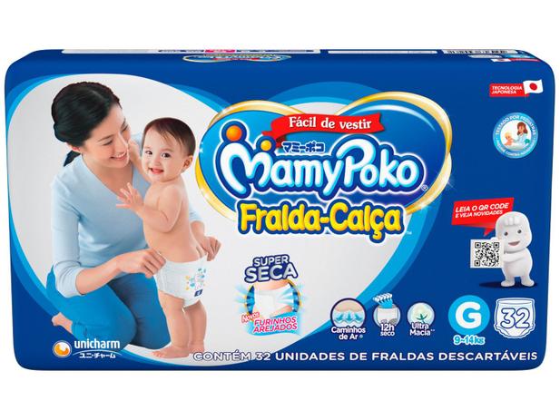 Fralda Calça MamyPoko Jumbo Tam. G - 9 a 14kg 32 Unidades Menor preço em Fralda Calça MamyPoko Jumbo Tam. G - 9 a 14kg 32 Unidades