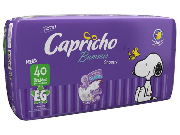 Fralda Capricho Bummis Snoopy EG - 40 Unidades