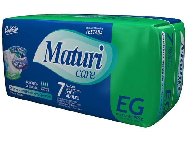 Fralda Capricho Maturi Care Tam EG 7 Unidades - Indicador de Umidade Menor preço em Fralda Capricho Maturi Care Tam EG 7 Unidades - Indicador de Umidade