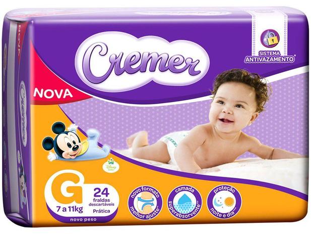 Fralda Cremer Disney Baby Tam. G - 7 a 11kg 24 Unidades Menor preço em Fralda Cremer Disney Baby Tam. G - 7 a 11kg 24 Unidades