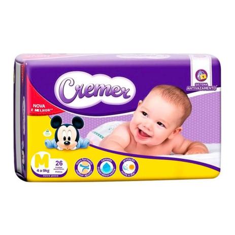 Fralda Cremer Disney Baby Tamanho M Pacote Prática com 26 Fraldas Descartáveis é boa?