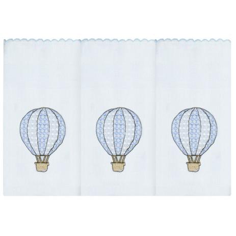 Fralda de Ombro Bord. 03 Pçs - Balão Azul - Laura baby Menor preço em Fralda de Ombro Bord. 03 Pçs - Balão Azul - Laura baby