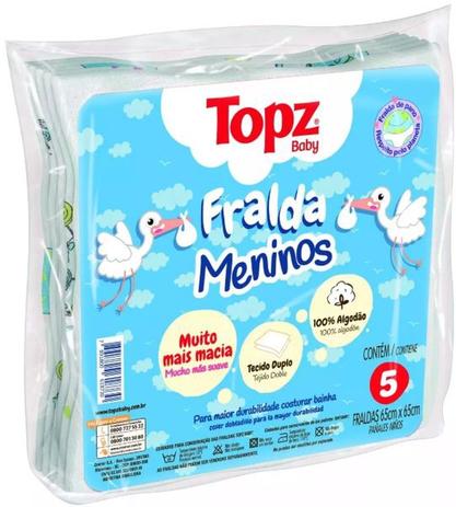 Fralda De Pano Basica Meninos Topz Baby Cremer 5un Menor preço em Fralda De Pano Basica Meninos Topz Baby Cremer 5un