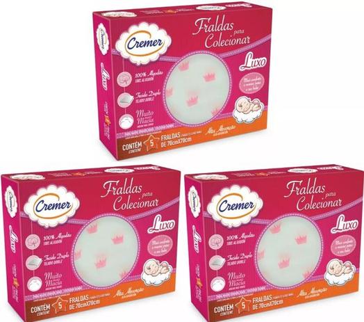 Fralda De Pano Cremer Estampada Meninas Kit C/3 Caixas é ruim? Fralda De Pano Cremer Estampada Meninas Kit C/3 Caixas é boa?