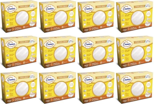 Fralda de Pano Luxo Pinte e Borde Branca Kit Com 24 Caixas - Cremer - 70x70cm Menor preço em Fralda de Pano Luxo Pinte e Borde Branca Kit Com 24 Caixas - Cremer - 70x70cm