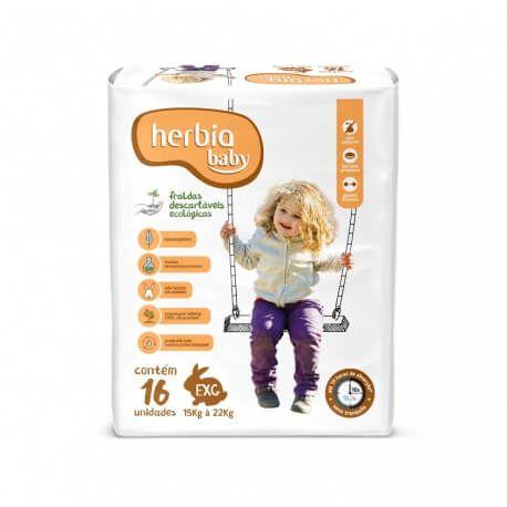 Fralda Descartável Ecológica Herbia Baby EXG com 16 unidades - Herbia Menor preço em Fralda Descartável Ecológica Herbia Baby EXG com 16 unidades - Herbia