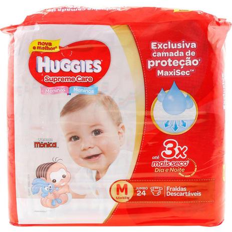 Fralda Descartável Huggies Supreme Care - M, 24 Unidades - Kimberly clark ind com pr Menor preço em Fralda Descartável Huggies Supreme Care - M, 24 Unidades - Kimberly clark ind com pr