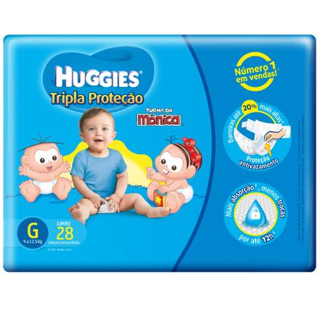 Fralda Descartável Huggies Turma da Mônica Econômica Grande 28 Unidades Menor preço em Fralda Descartável Huggies Turma da Mônica Econômica Grande 28 Unidades