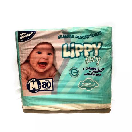 Fralda descartavel lippy baby m com 80 fraldas Menor preço em Fralda descartavel lippy baby m com 80 fraldas
