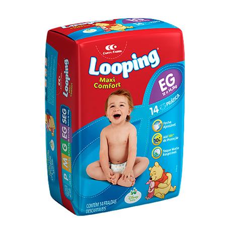 Fralda Descartável Looping Maxi Confort Prática EG 14 Unidades - Disney Menor preço em Fralda Descartável Looping Maxi Confort Prática EG 14 Unidades - Disney