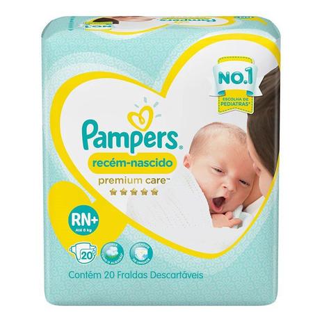 Fralda Descartável Pampers Premium Care Recém-Nascido RN+ 20 Unidades Menor preço em Fralda Descartável Pampers Premium Care Recém-Nascido RN+ 20 Unidades