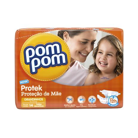 Fralda Descartável Pom Pom Protek Baby Grandinhos 15 a 24Kg 14 Unidades é boa?