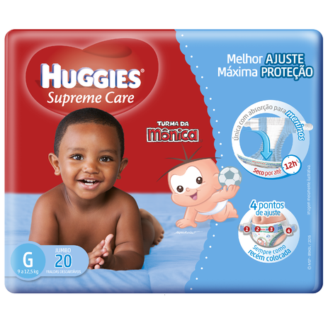 Fralda Descartável Turma da Mônica Huggies Supreme Care Masculina G 20 Unidades é boa?