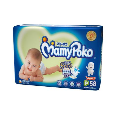 Fralda Fita Descartável MamyPoko -Tamanho P / Pacote com 58 Unidades- Tecnologia Japonesa é boa?