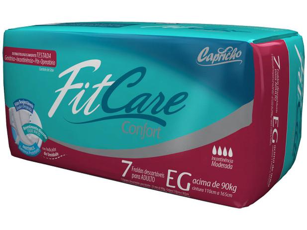 Fralda Geriátrica Capricho FitCare Confort EG - 7 Unidades