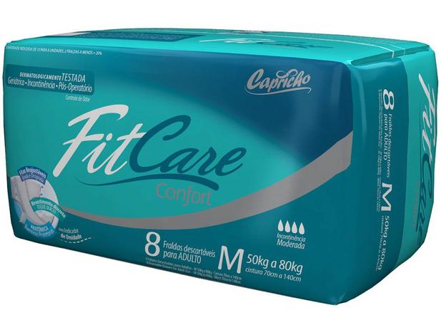 Fralda Geriátrica Capricho FitCare Confort M - 8 Unidades