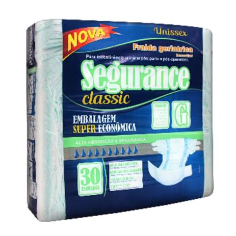 Fralda Geriátrica Descartável Segurance Classic G 30 unidades é boa?
