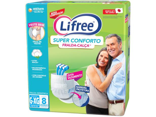 Fralda Geriátrica Lifree Super Conforto G/XG - 8 Unidades é boa?