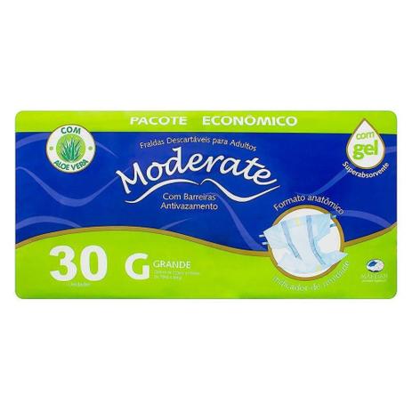 Fralda Geriatrica Moderate Economica G com 30 unidades - Mardam é boa?