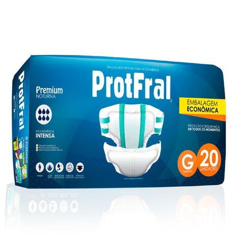 Fralda Geriatrica Noturna ProtFral G 20 Menor preço em Fralda Geriatrica Noturna ProtFral G 20
