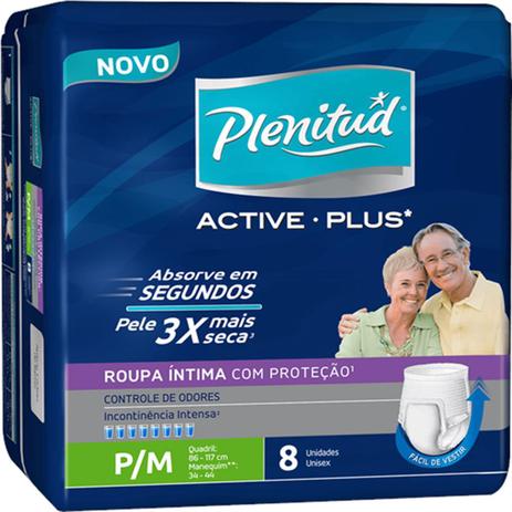 Fralda geriátrica plenitud c/8 active plus p/m Menor preço em Fralda geriátrica plenitud c/8 active plus p/m