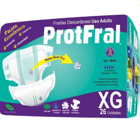Fralda geriatrica protfral xg 4 pct.c/26 cxf Menor preço em Fralda geriatrica protfral xg 4 pct.c/26 cxf